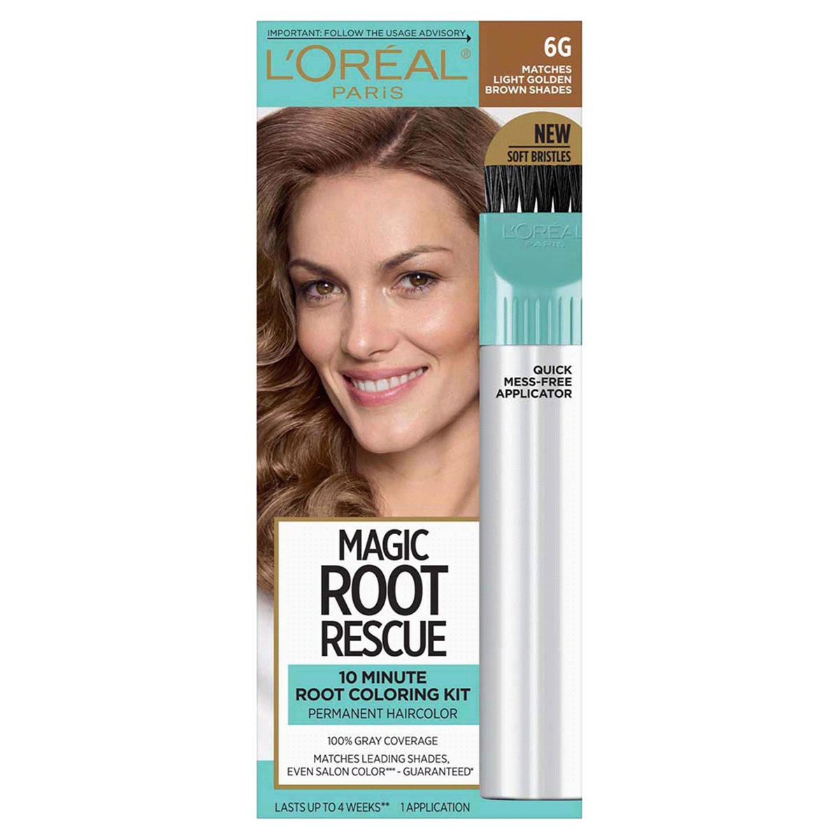 slide 1 of 1, L'Oréal Magic Root Rescue 10 Minute Root Hair Coloring Kit, 6G Light Golden Brown, 1 ct