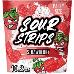 Sour Strips Strawberry Flavored Candy - 10.2oz