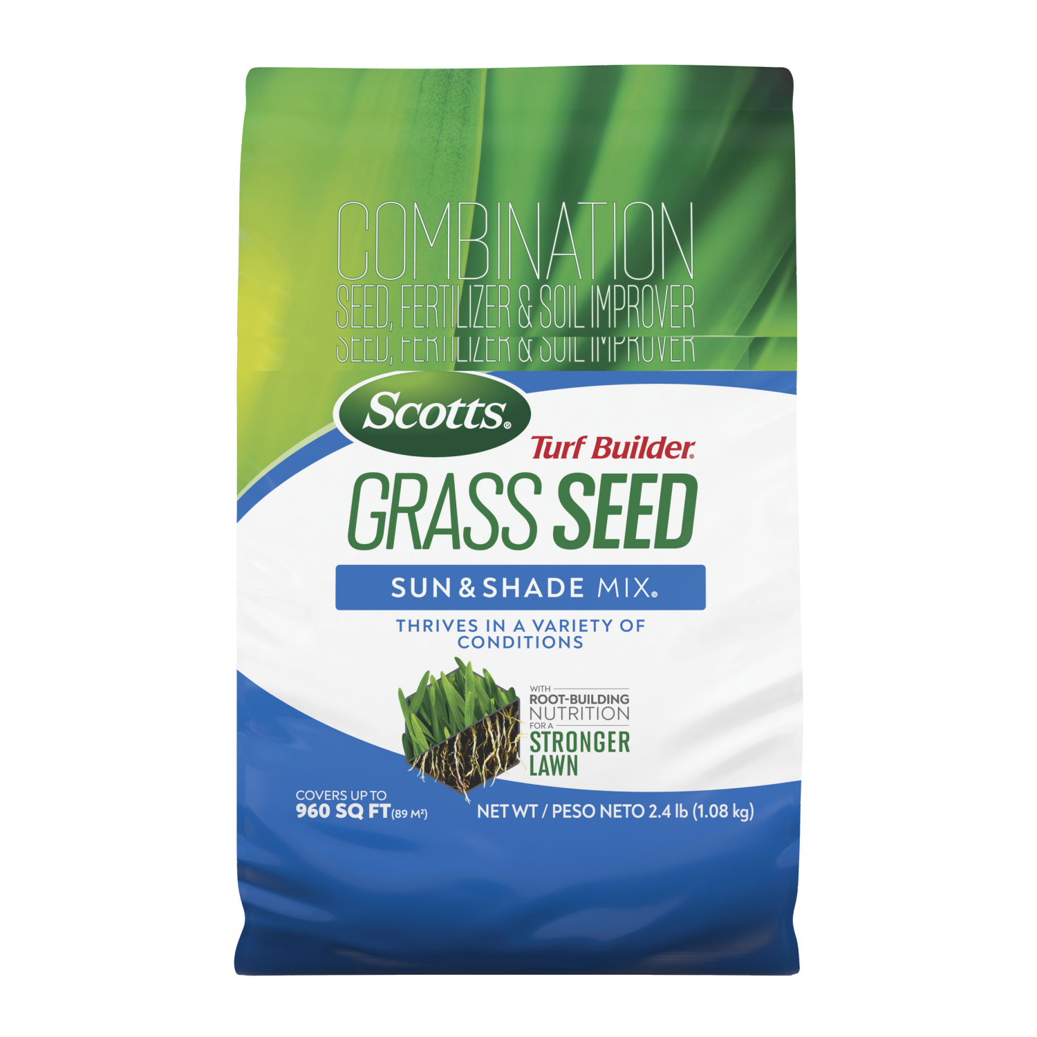 slide 1 of 6, Scotts Turf Builder Grass Seed Sun & Shade, 2.4 lb