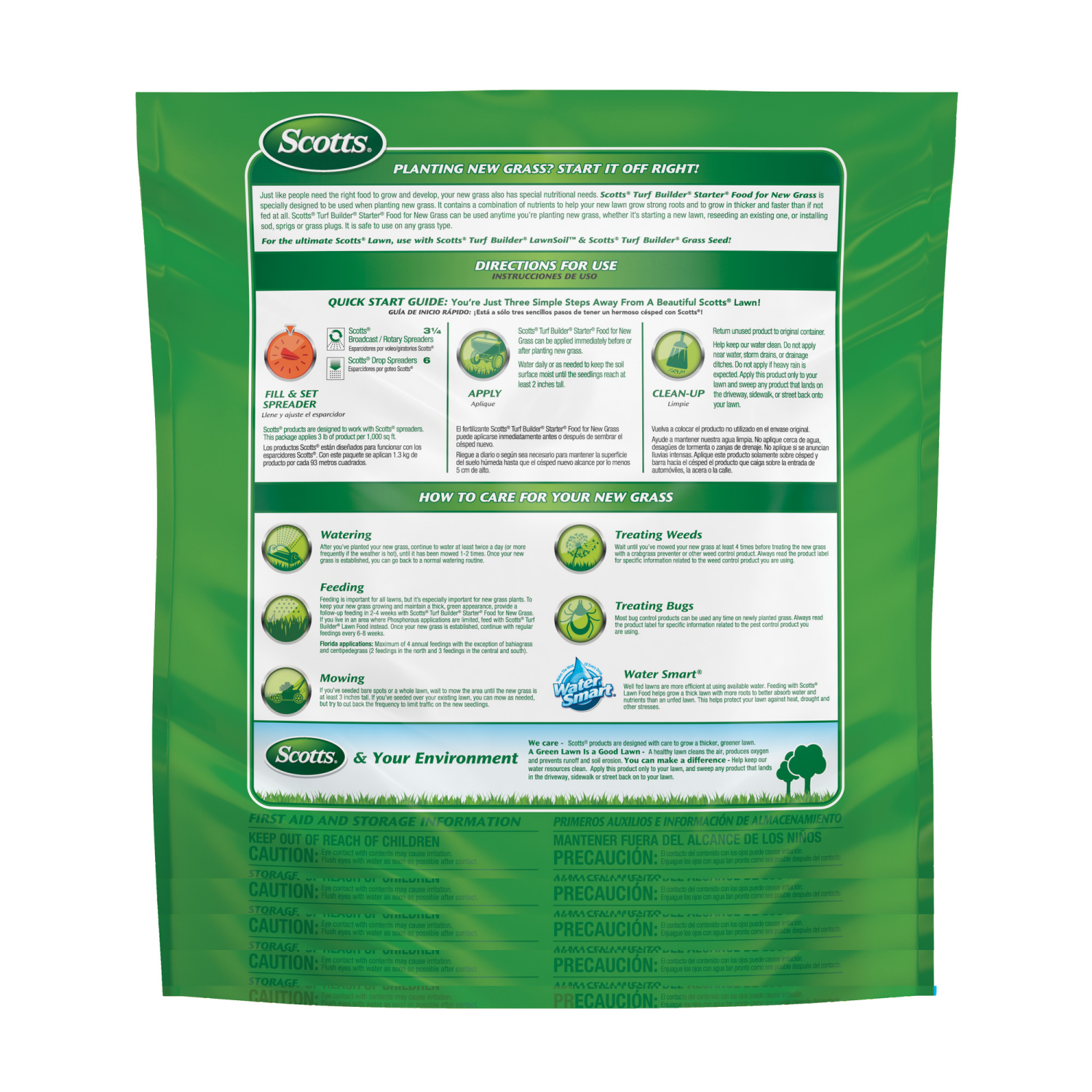 slide 2 of 6, Scotts Turf Builder Starter Food for New Grass, 1 ct