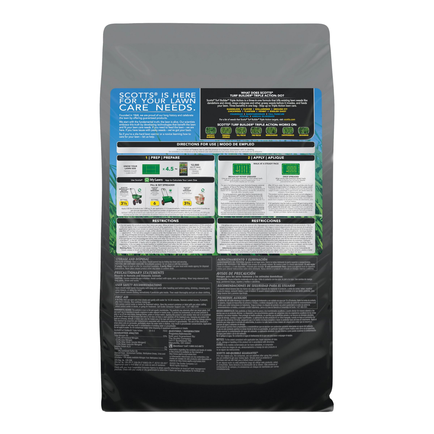 slide 6 of 6, Scotts Turf Builder Triple Action1, 12M, 1 ct