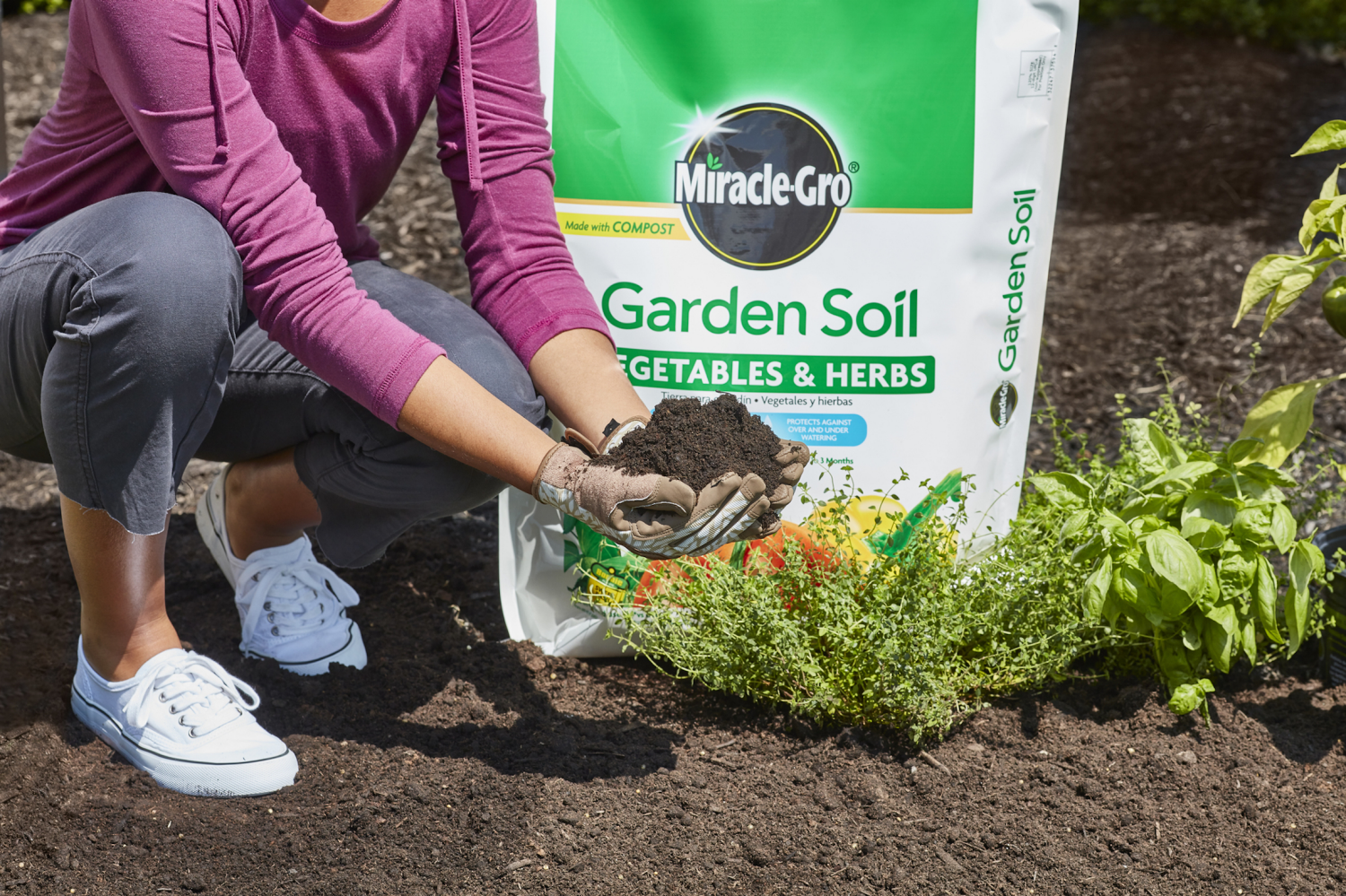 slide 5 of 5, Miracle-Gro Garden Soil, Vegetables & Herbs, 1.5 cu ft