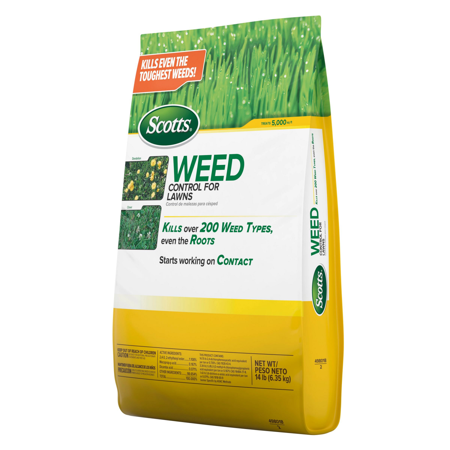 slide 6 of 6, Scotts® Weed Control For Lawn, 5,000 Sq.ft., 5m