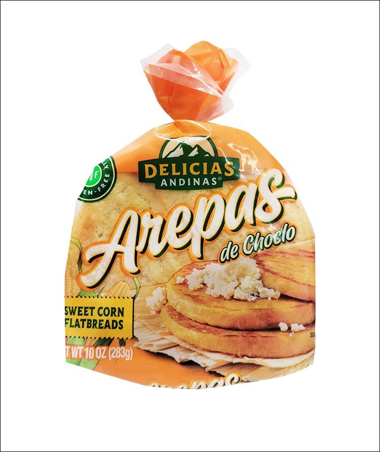 slide 1 of 1, Delicias Andinas Asdinas Arepa De Cholo Sweet Corn, 5 oz
