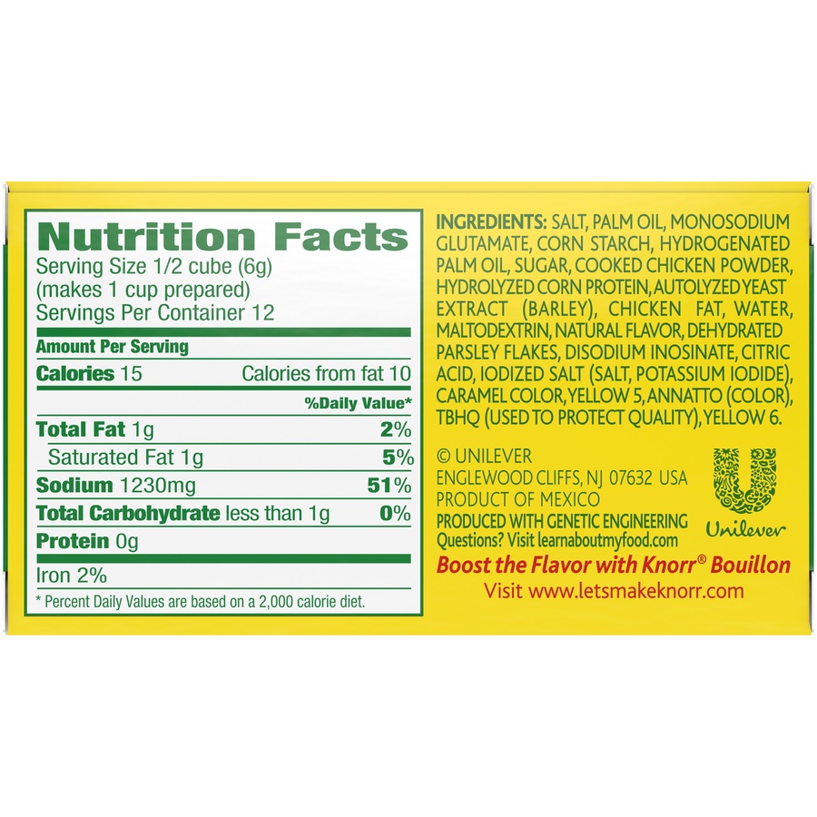 slide 6 of 6, Knorr Bouillon Chicken Flavor Cubes Extra Large, 6 ct; 2.5 oz