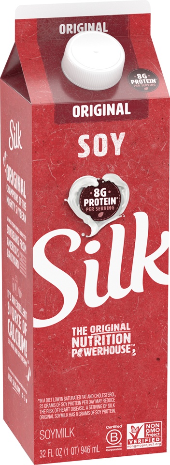 slide 2 of 8, Silk Original Soy Milk, 1 qt