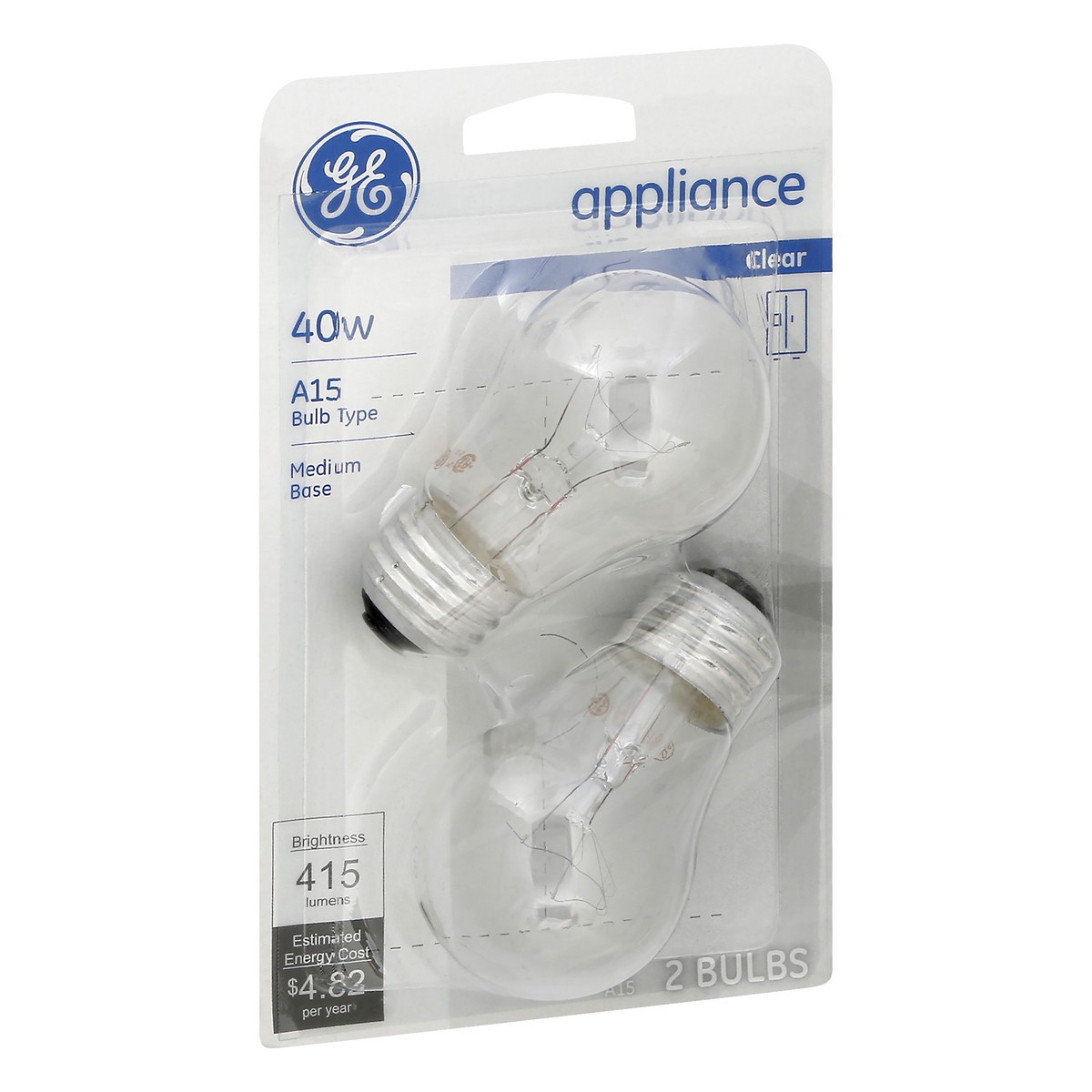 slide 2 of 9, GE Clear Appliance 40 Watts Light Bulbs 2 ea, 2 ct