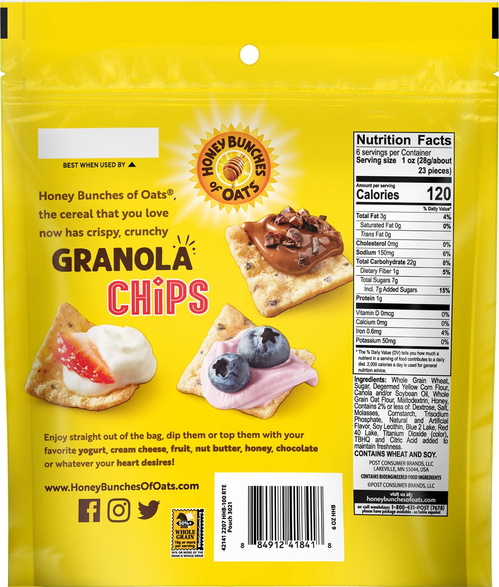 slide 6 of 7, Post Honey Bunches Of Oats Granola Chips Blue, 6 oz