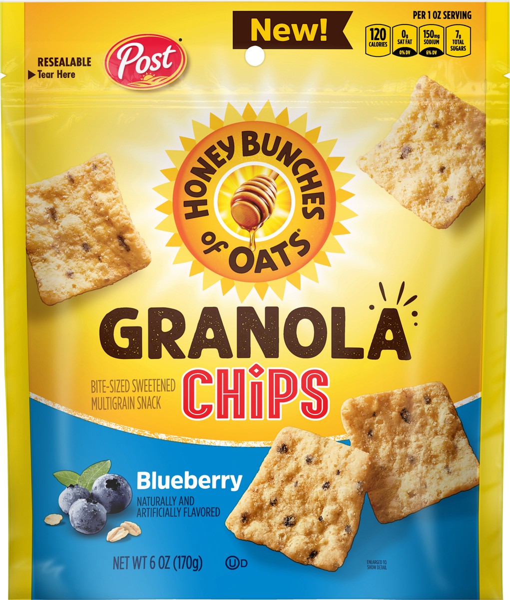 slide 2 of 7, Post Honey Bunches Of Oats Granola Chips Blue, 6 oz
