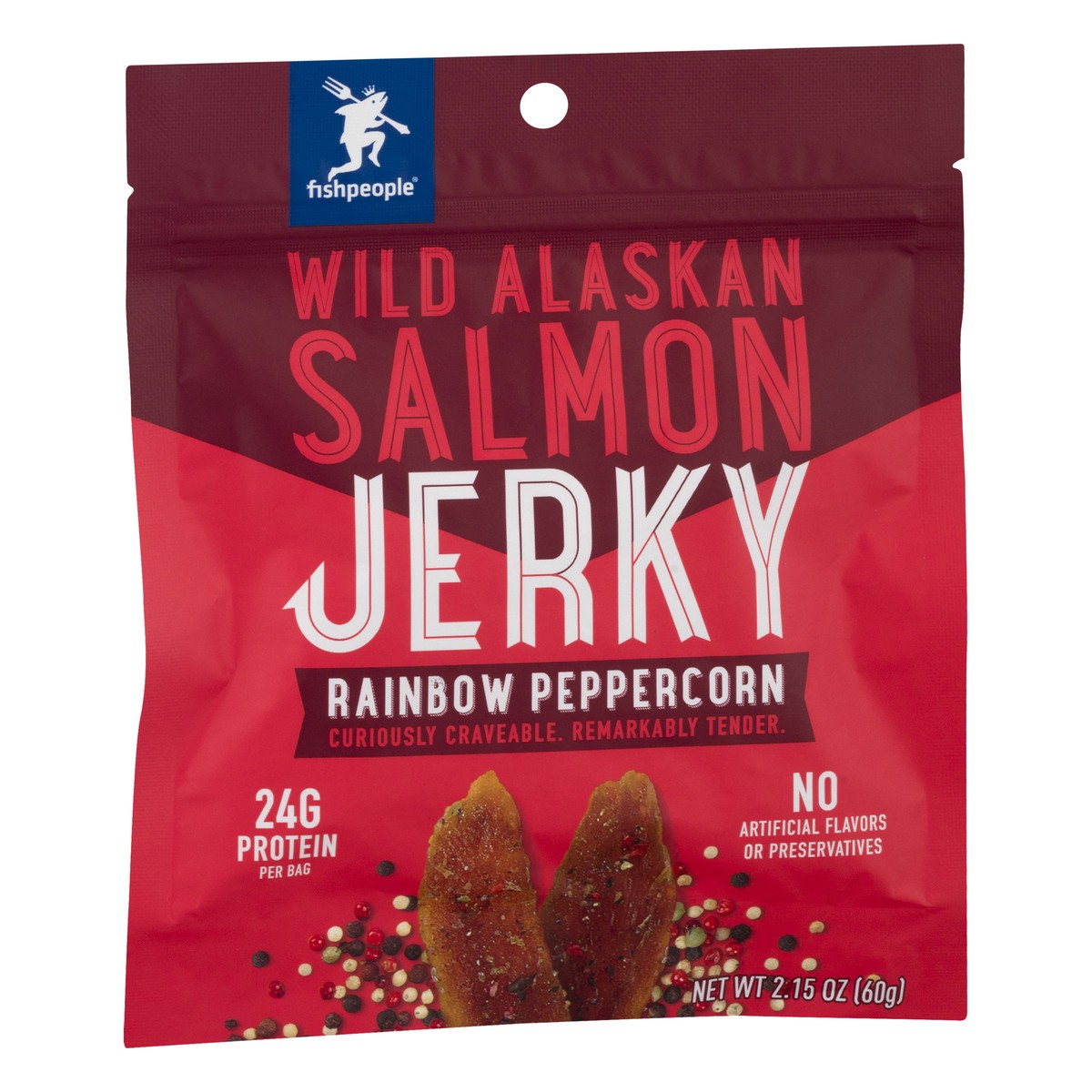 slide 12 of 12, fishpeople Wild Alaskan Rainbow peppercorn. Salmon Jerky 2.15 oz, 2.15 oz