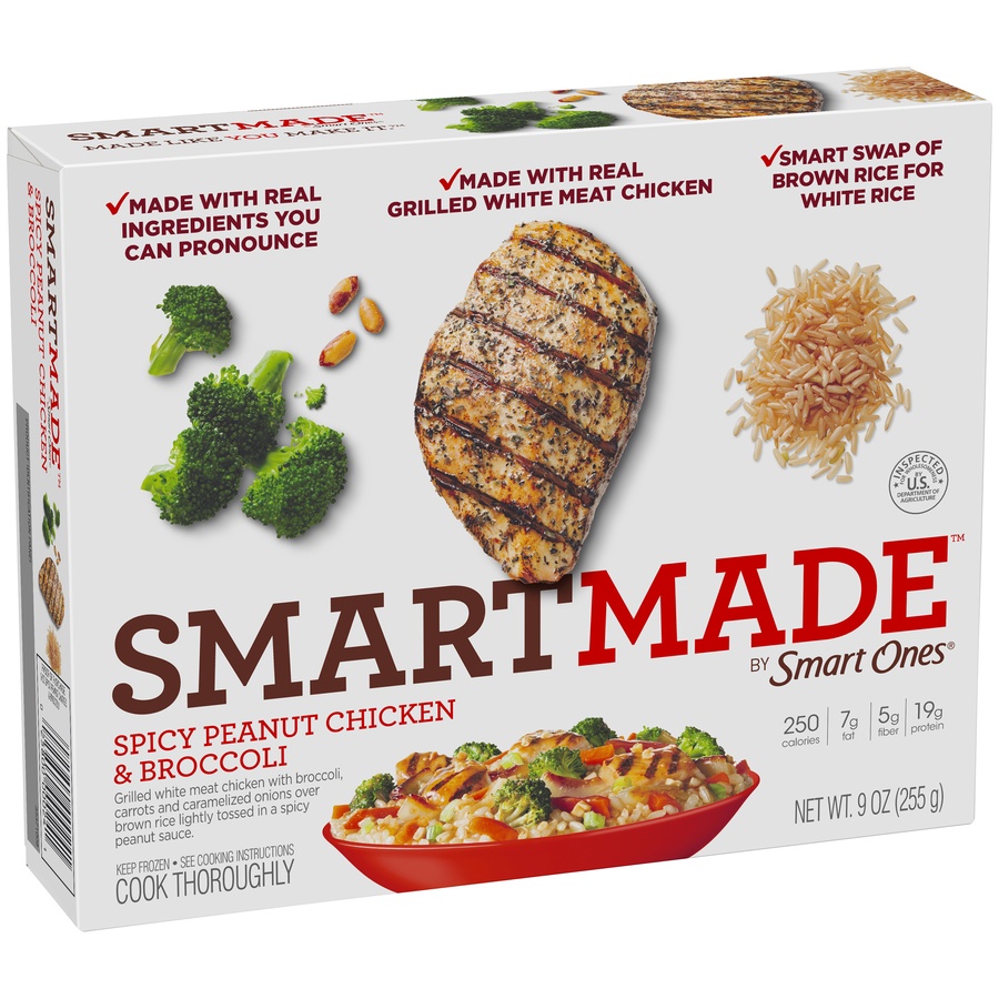 slide 2 of 8, Smart Made Spicy Peanut Chicken & Broccoli, 9 oz