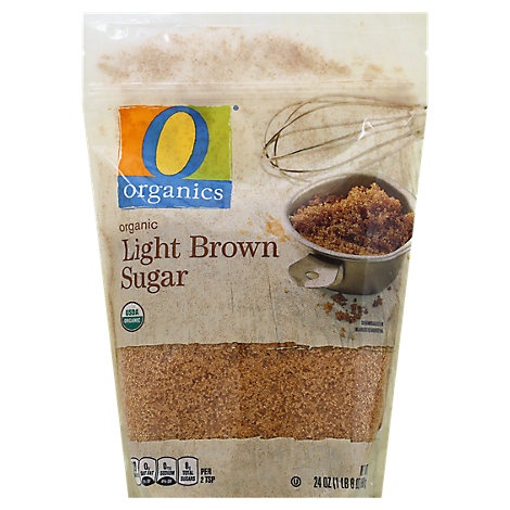 slide 1 of 1, O Organics Organic Sugar Brown Light, 24 oz