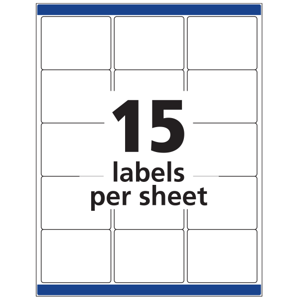 slide 4 of 8, Avery Permanent ID Labels With Sure Feed Technology, Rectangle, 2" x 2-5/8", White, Pack of 225 Labels, 225 ct