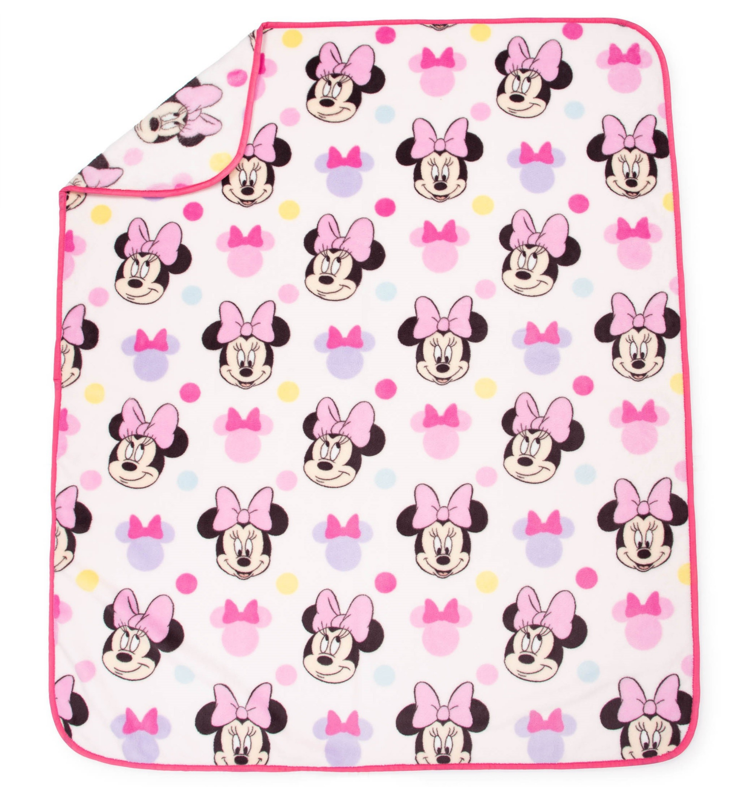 slide 1 of 1, Minnie Mouse Pastel Bows Silk Touch Throw, 1 ct