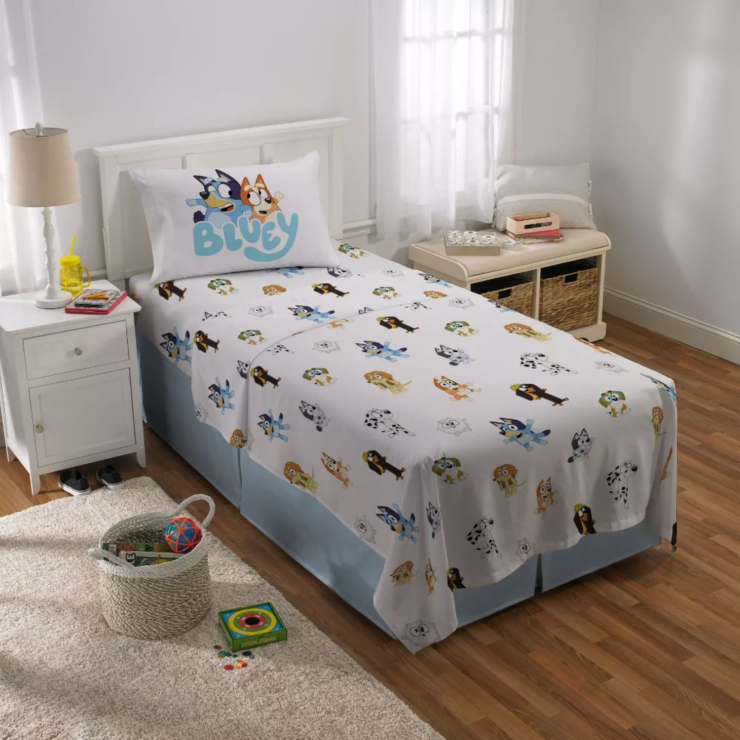 slide 1 of 1, Twin Bluey Kids' Sheet Set, 1 ct