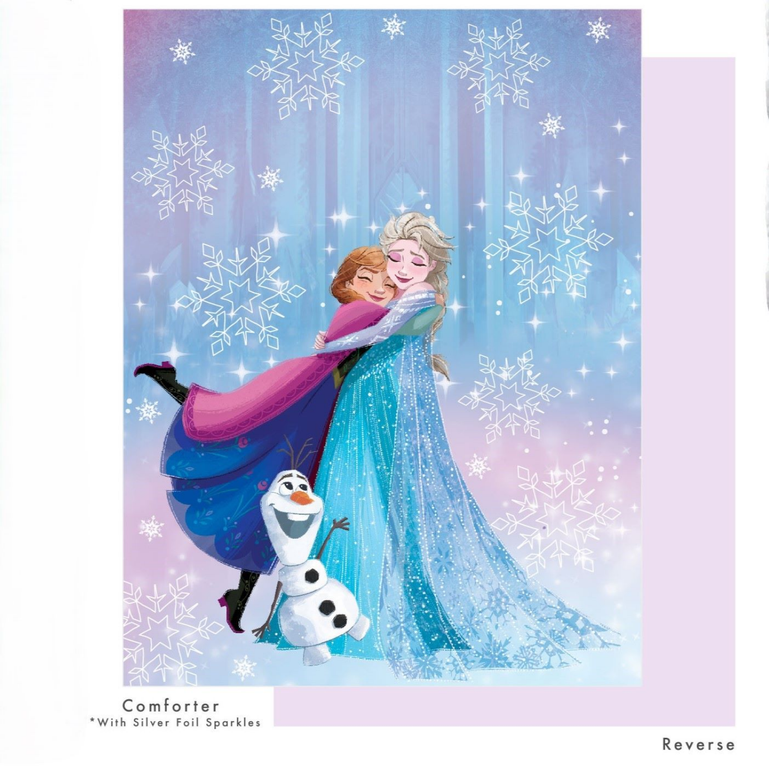 slide 1 of 1, Frozen II Frozen Foliage T/F Comforter, 72 x 86 