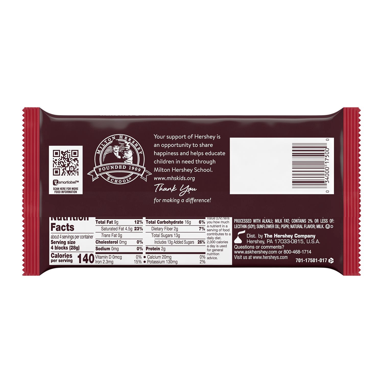 slide 2 of 4, Hershey's Candy Bar, 4 oz