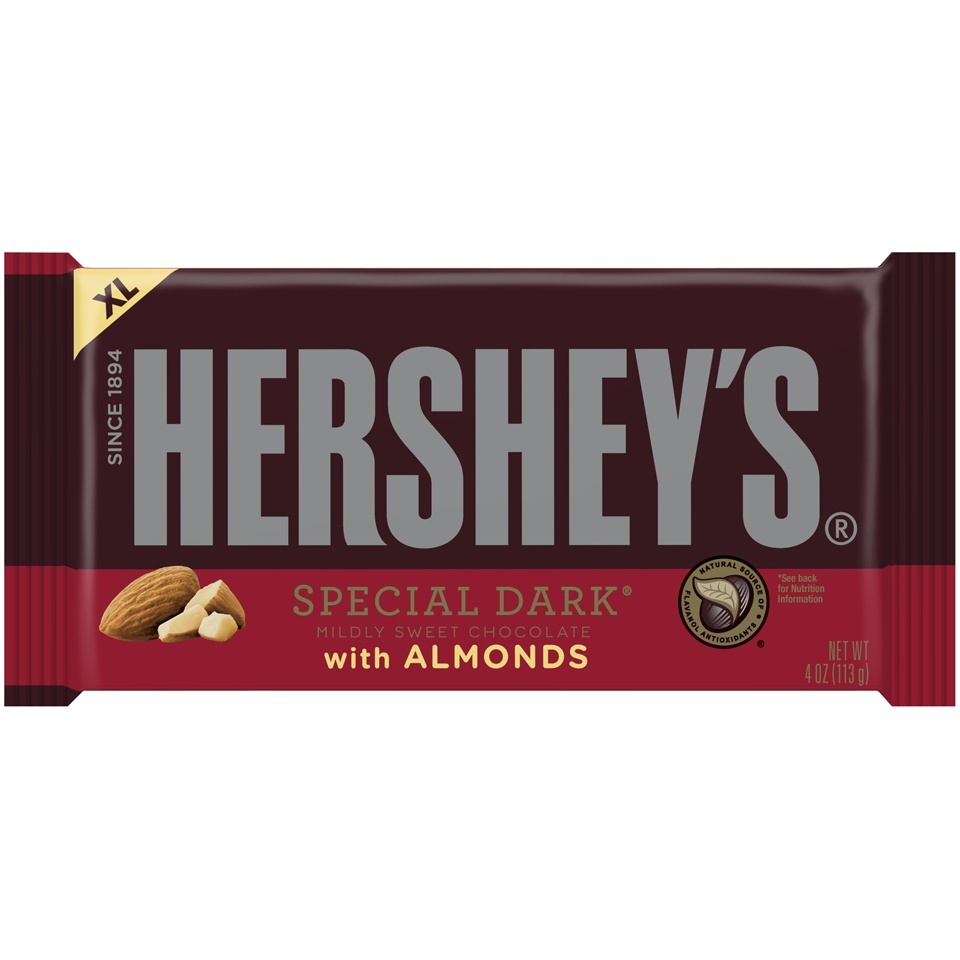 slide 1 of 1, Hershey's Special Dark Chocolate with Almonds Candy Bar, 4 oz
