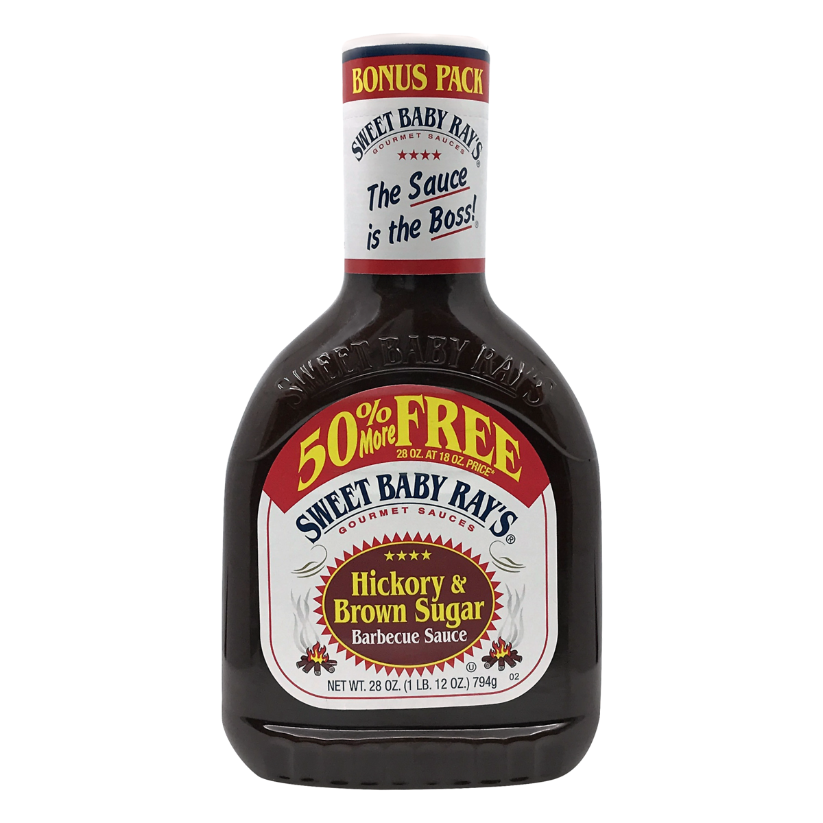 slide 1 of 1, Sweet Baby Ray's Hickory & Brown Sugar Barbecue Sauce, 28 oz