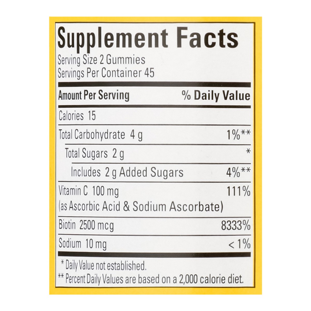 slide 4 of 14, Nature Made Hair Skin and Nails with Biotin 2500 mcg, Dietary Supplement for Healthy Hair, Skin & Nails Support, 90 Gummies, 45 Day Supply, 90 ct