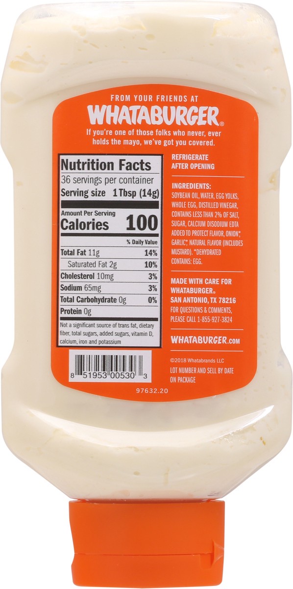 slide 12 of 14, Whataburger Real Mayonnaise 18 fl oz, 18 fl oz