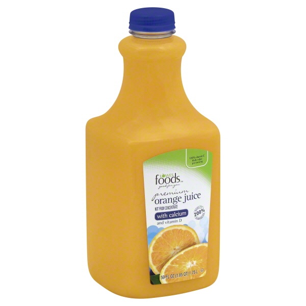 slide 1 of 1, Lowes Foods Premium Orange Juice Calcium - 59 oz, 59 oz