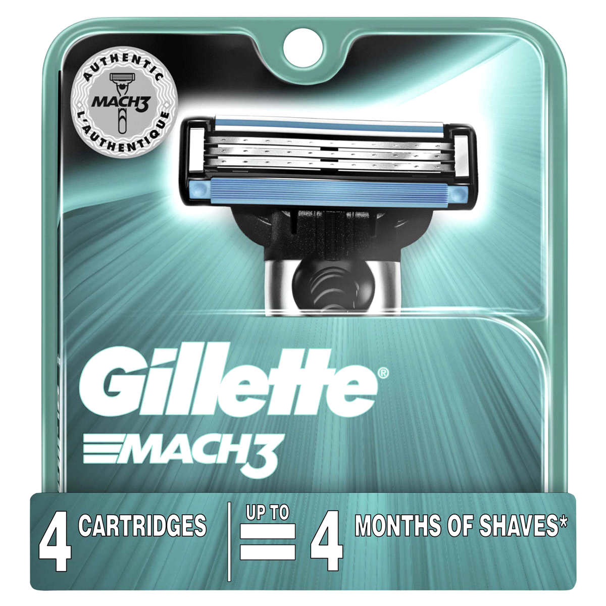 slide 1 of 10, Gillette Mach3 Cartridges 4 ea, 4 ct