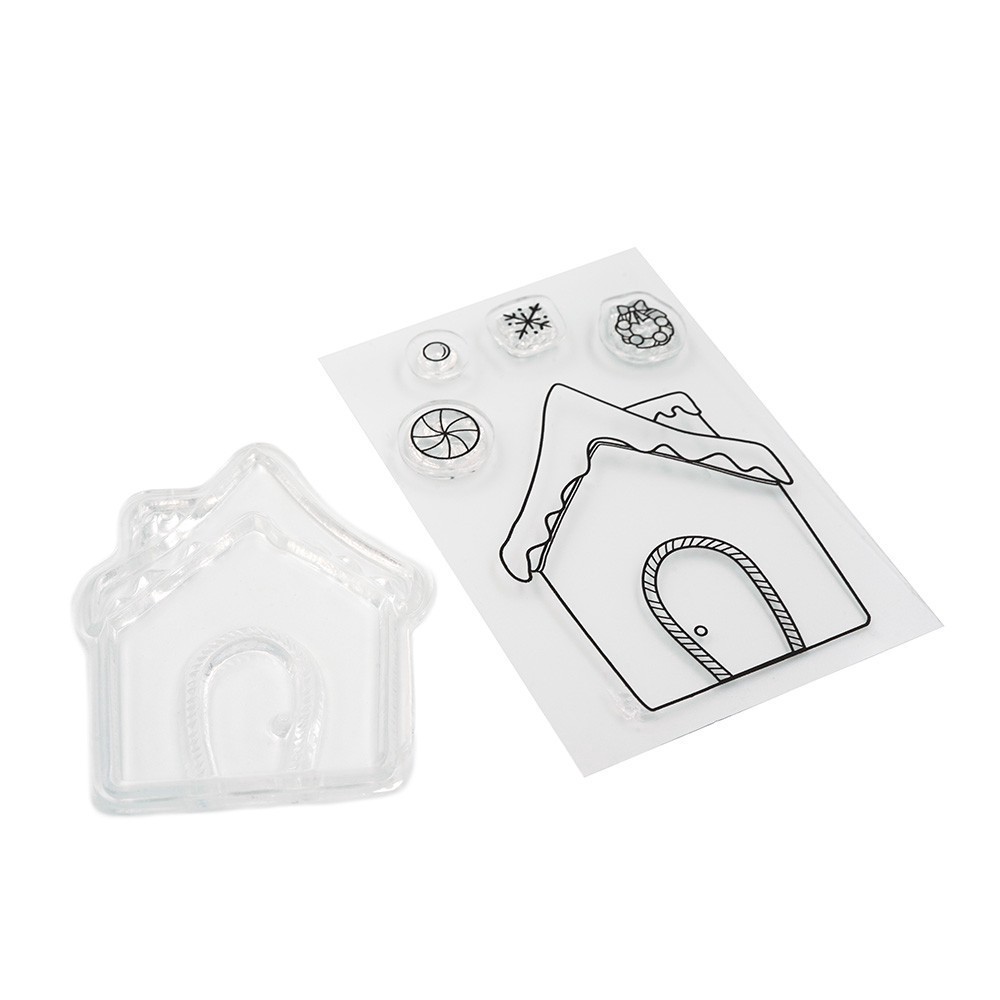 slide 3 of 3, Gingerbread House Clear Stamp Set By Recollections, 2.75 in x 4.5 in