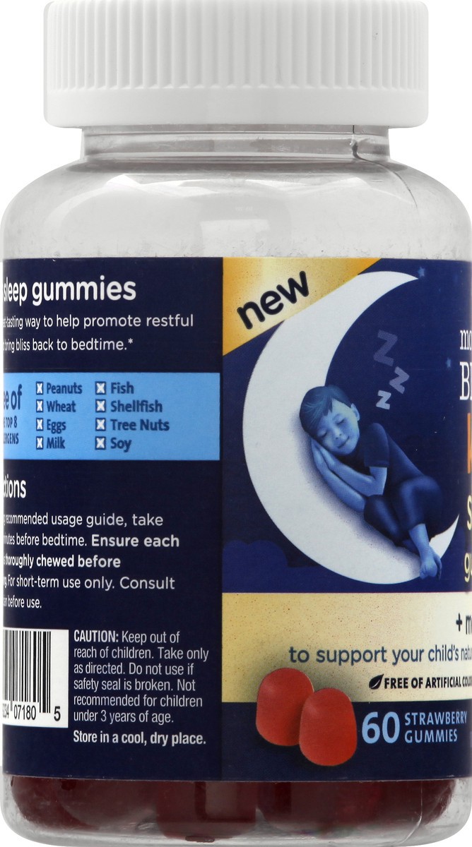 slide 7 of 9, Mommy's Bliss Kids Gummies Kids 3 YRS+ Strawberry Sleep + Melatonin 60 ea, 60 ct