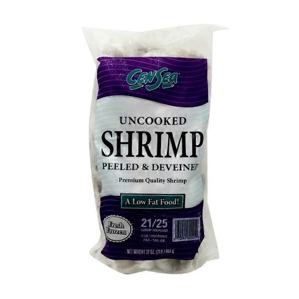 slide 1 of 1, CenSea Jumbo Peeled & Deveined Uncooked Shrimp, 32 oz