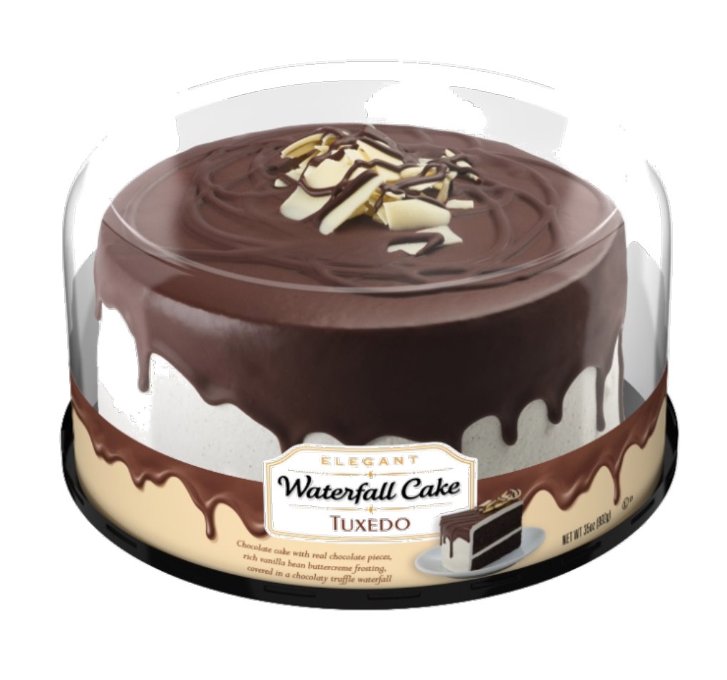 slide 1 of 1, Bakehouse Tuxedo Waterfall 7" Cake, 35 oz