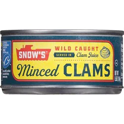 Snows Bumble Bee Clams Minced In Clam Juice - 6.5 Oz
