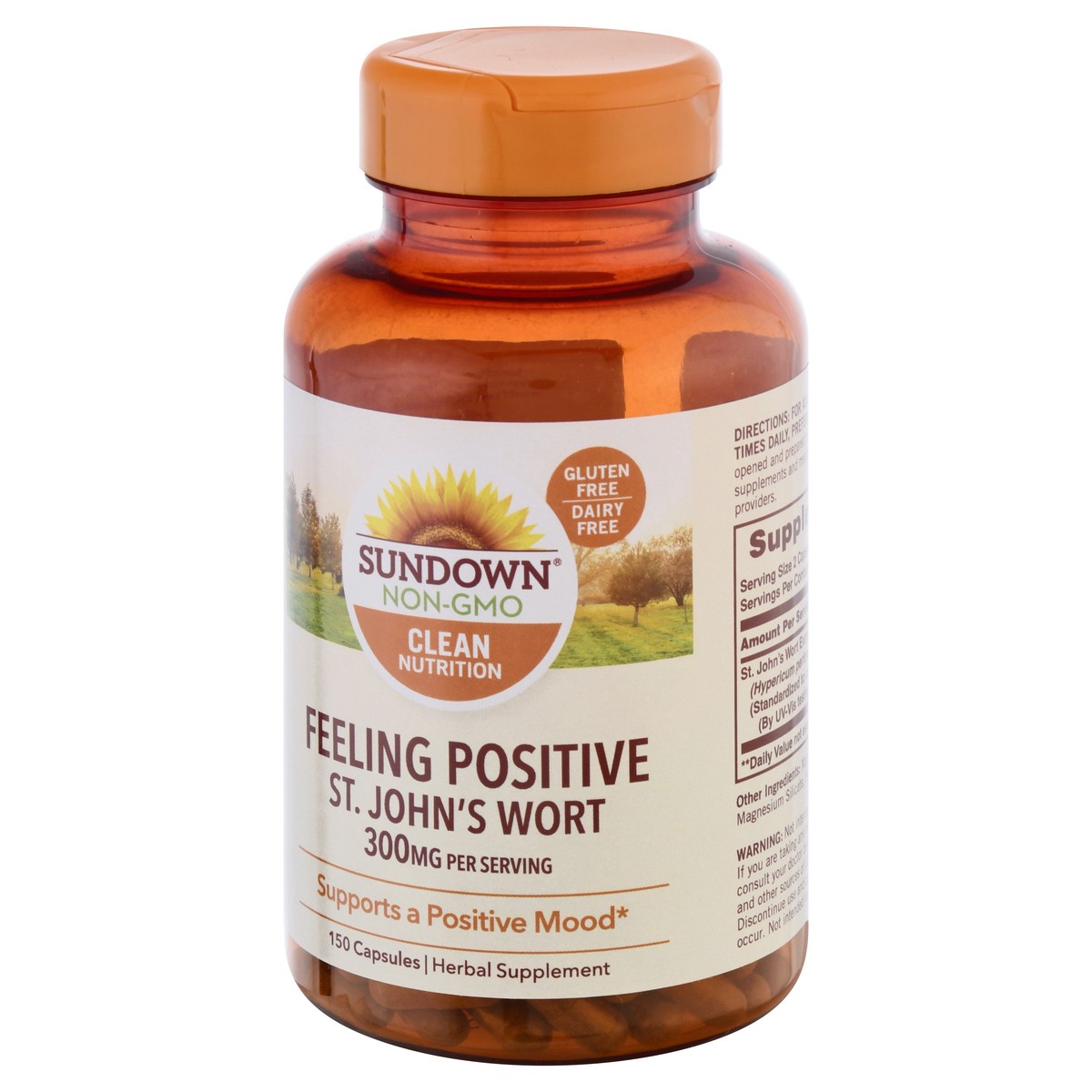 slide 6 of 9, Sundown Non-GMO 300 mg Capsules Feeling Positive St. John's Wort 150 ea, 150 ct; 300 mg