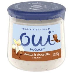 Oui by Yoplait French Style Vanilla & Chocolate Whole Milk Yogurt, 5 OZ Jar