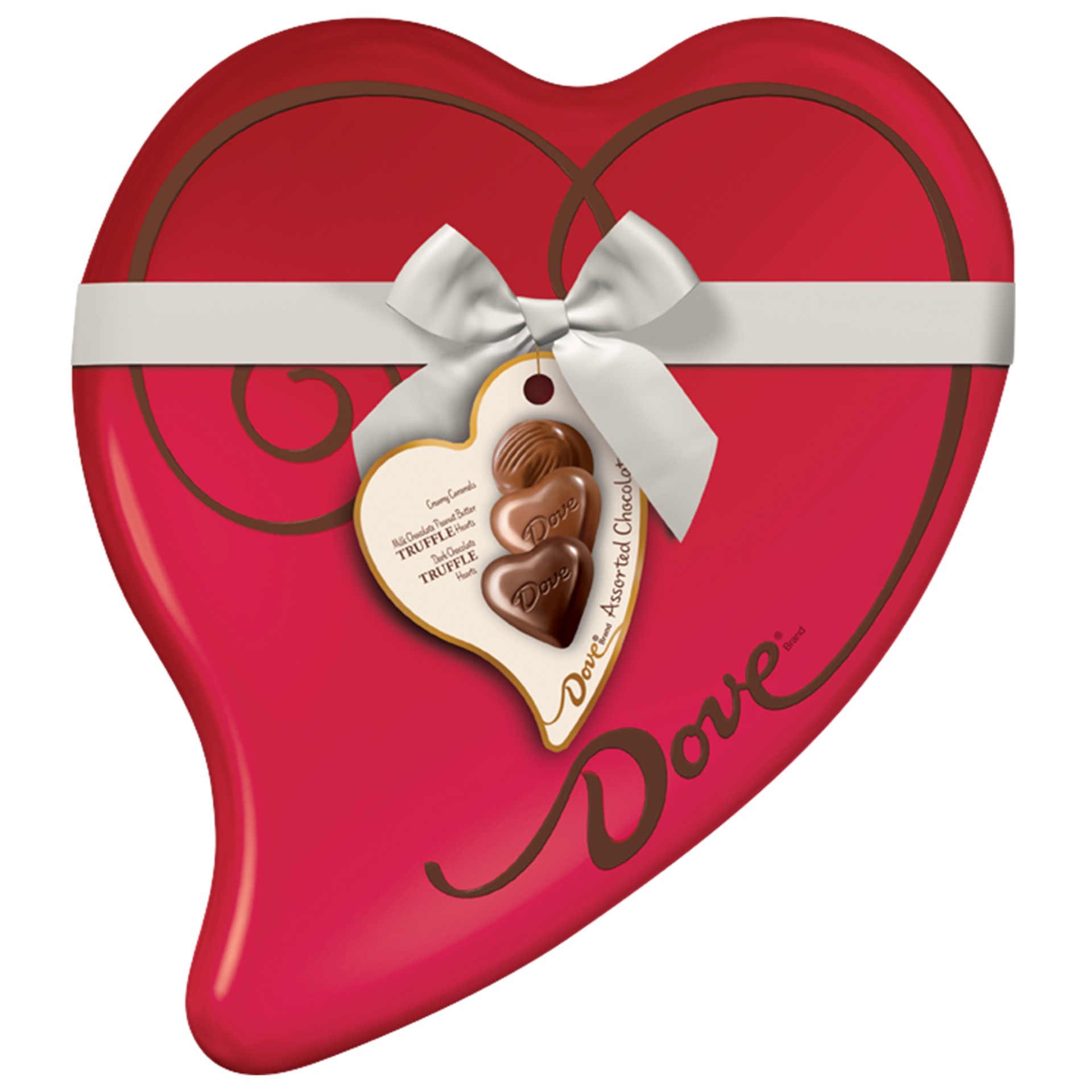 slide 1 of 7, DOVE Valentine's Assorted Chocolate Candy Heart Gift Box 8.13-Ounce Tin, 8.13 oz