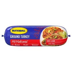 Butterball All Natural Fresh Ground Turkey, 85%/15%, 48oz, 1 roll