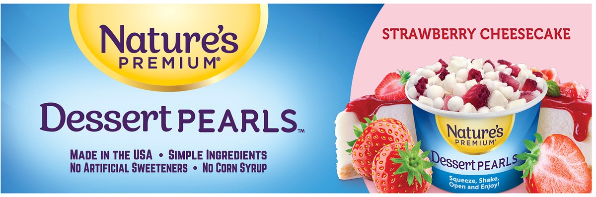 slide 11 of 12, Nature's Premium Dessert Pearls 4pk Strawberry Cheesecake 2.3 Oz, 9.2 oz