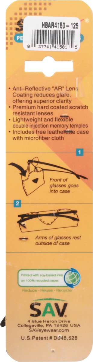 slide 6 of 9, Sportex Performance Readers +1.25 Eyeglasses 1 ea Card, 1 ct