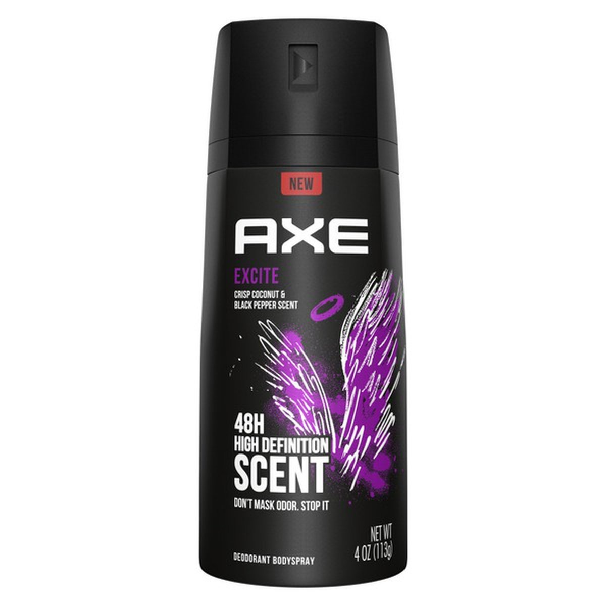 slide 1 of 1, AXE Dual Action Body Spray Deodorant Excite, 4 oz