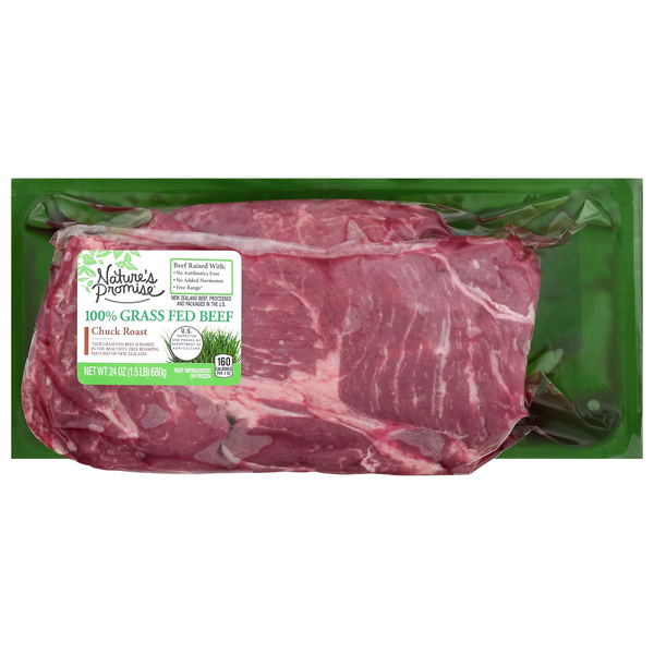 slide 1 of 1, Nature's Promise 100% Grass-fed Beef Chuck Roast Fresh, 1.5 lb