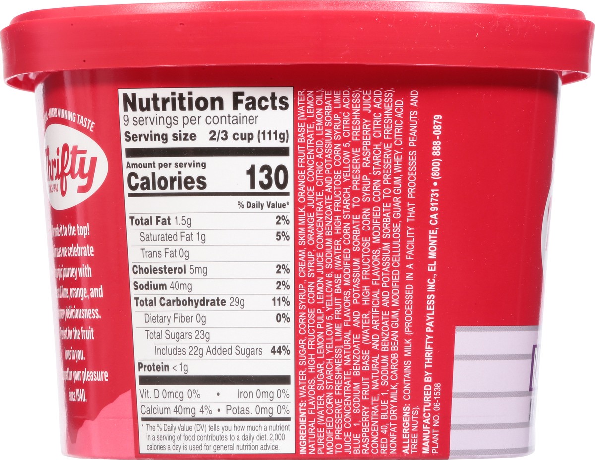 slide 6 of 14, Thrifty Rainbow Sherbet 1.5 qt, 1.5 qt