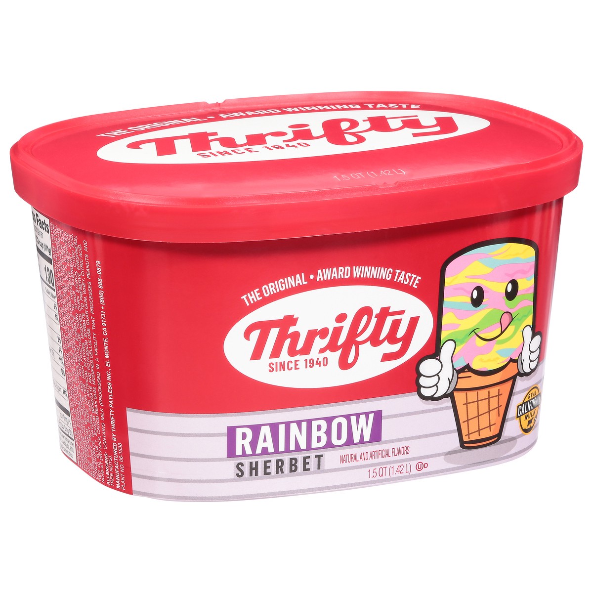 slide 10 of 14, Thrifty Rainbow Sherbet 1.5 qt, 1.5 qt