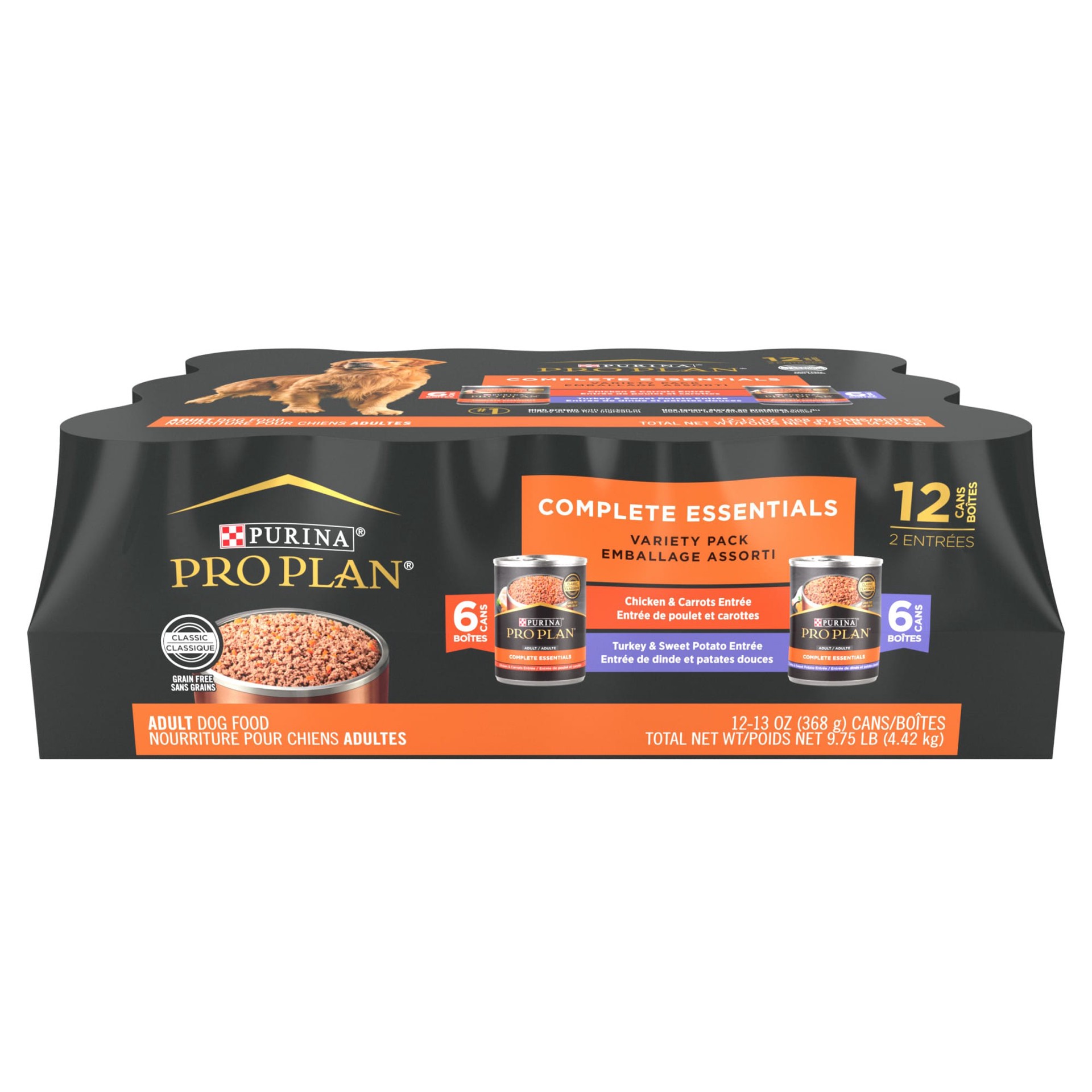 slide 1 of 9, Pro Plan Purina Pro Plan Beef Salmon Dog, 13 oz