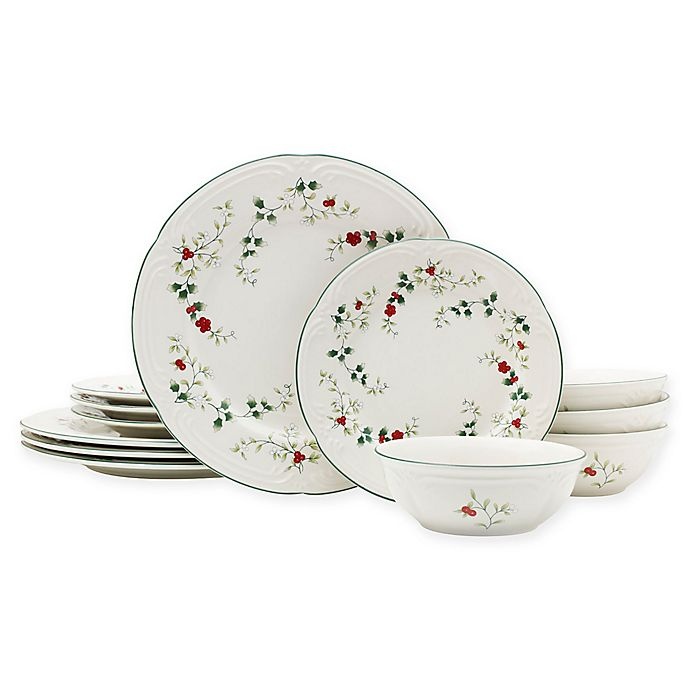 slide 1 of 1, Pfaltzgraff Winterberry Dinnerware Set, 12 ct