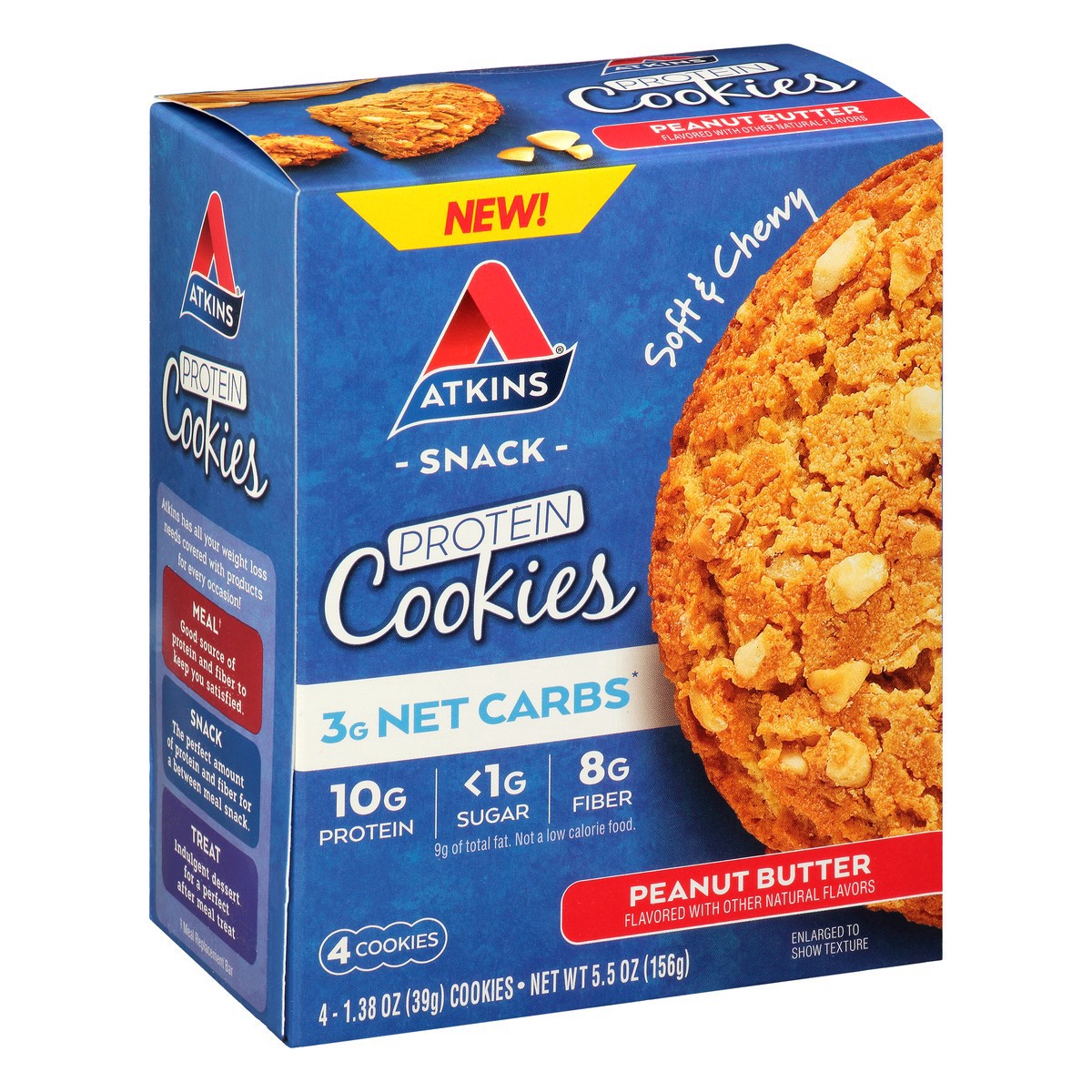 slide 5 of 9, Atkins Protein Cookies, 4 ct