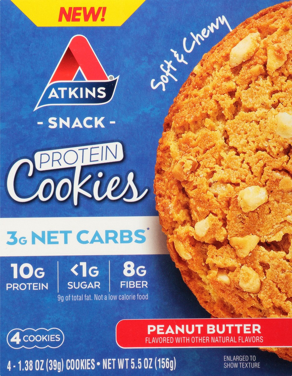 slide 2 of 9, Atkins Protein Cookies, 4 ct