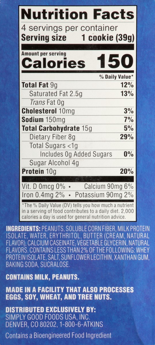 slide 6 of 9, Atkins Protein Cookies, 4 ct