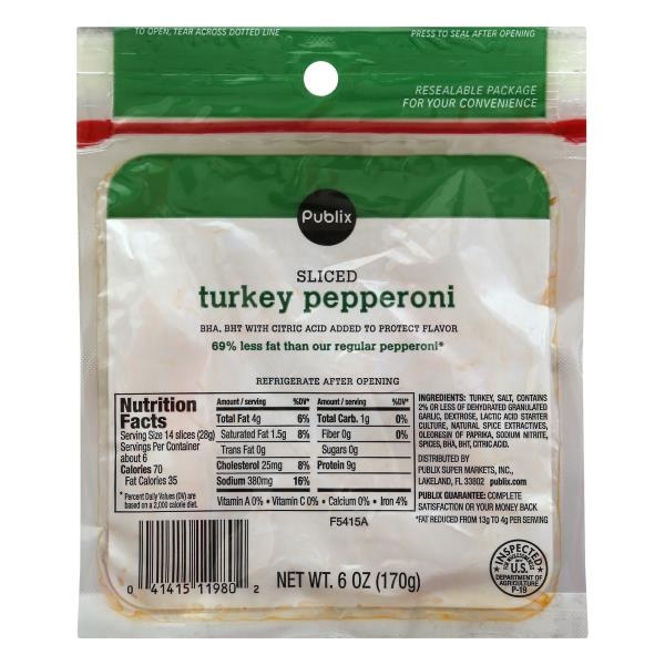 Publix Turkey Pepperoni 6 oz Shipt