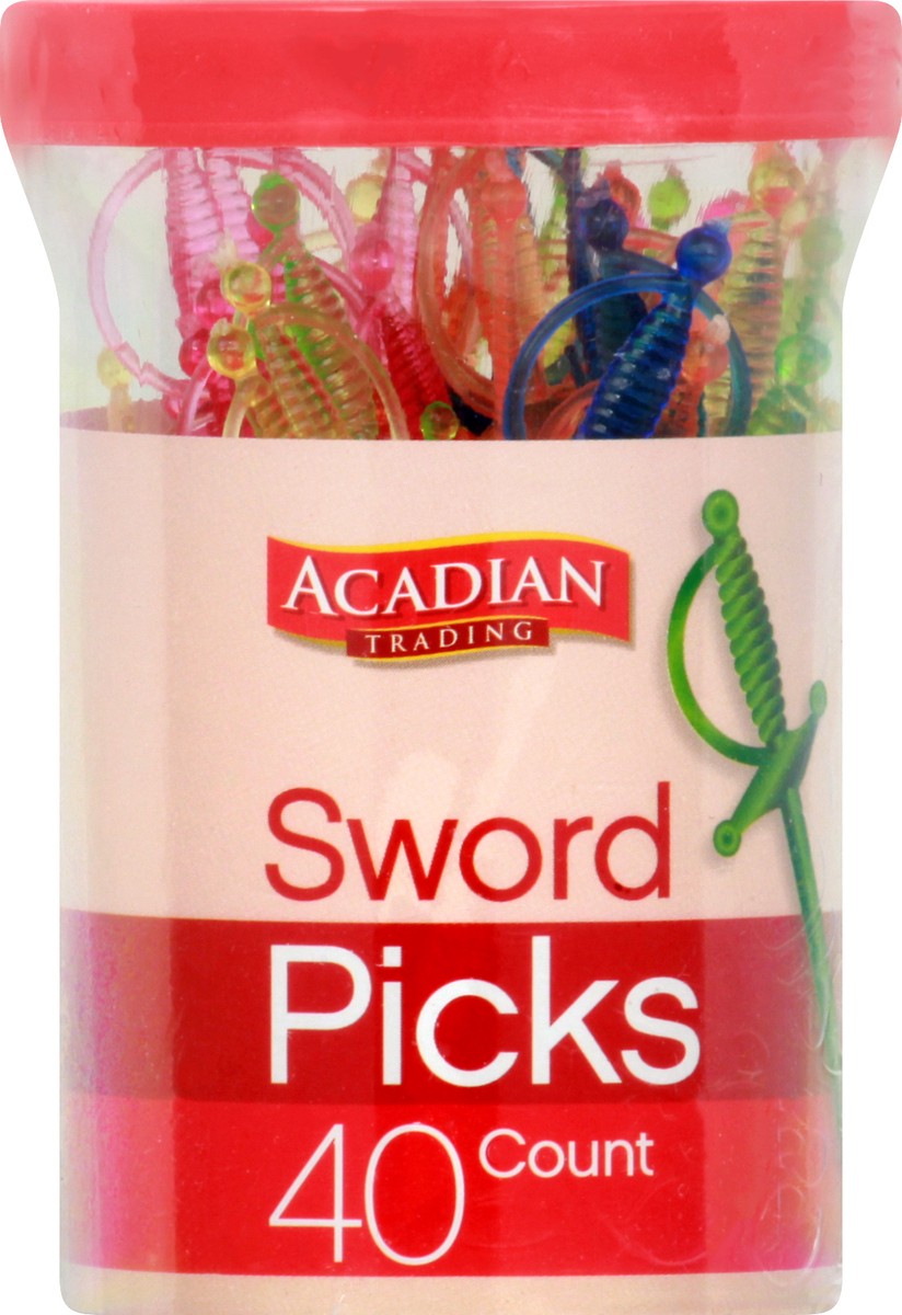 slide 9 of 11, Acadian Trading Sword Picks 40 ea, 40 ct