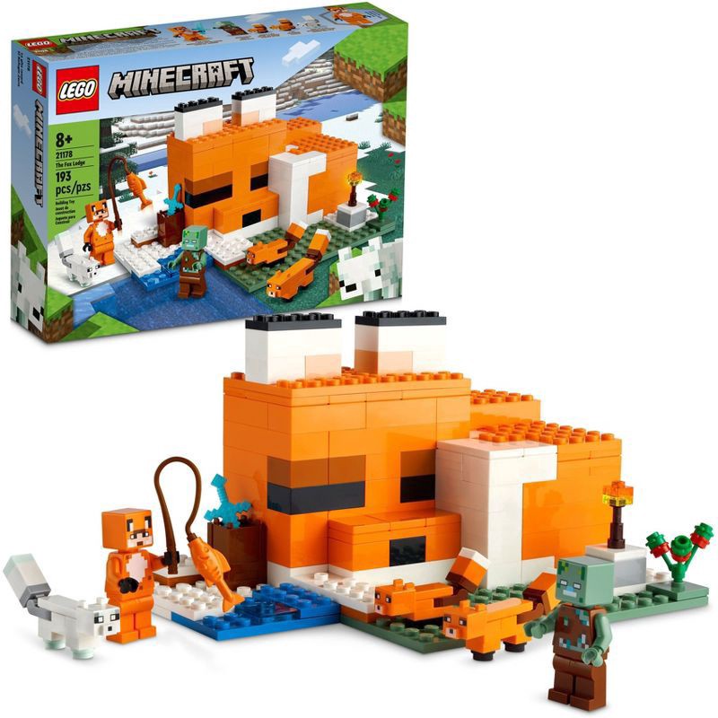 slide 1 of 11, LEGO Minecraft The Fox Lodge 21178 Building Set, 1 ct